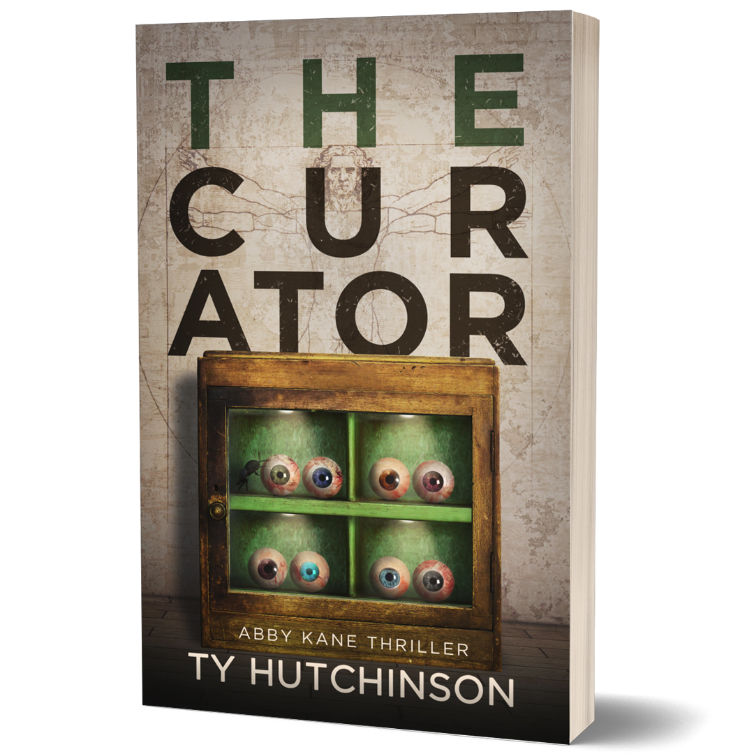 The Curator by Ty Hutchinson. An Abby Kane FBI thriller. High concept. Strong female lead. Part of the Suitcase Girl Trilogy.