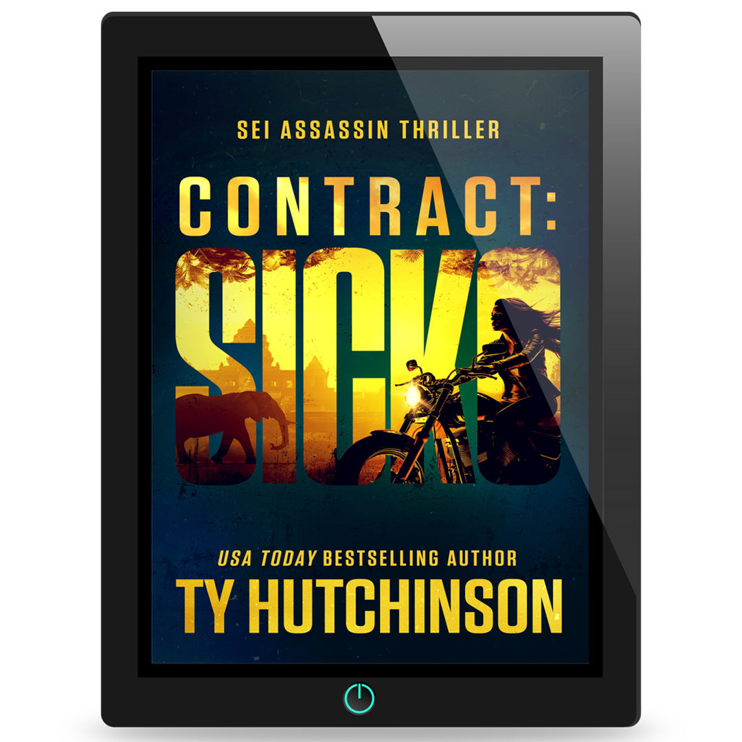 Contract Sicko by Ty Hutchinson. A female assassin thriller set internationally. Sei Assassin Series.