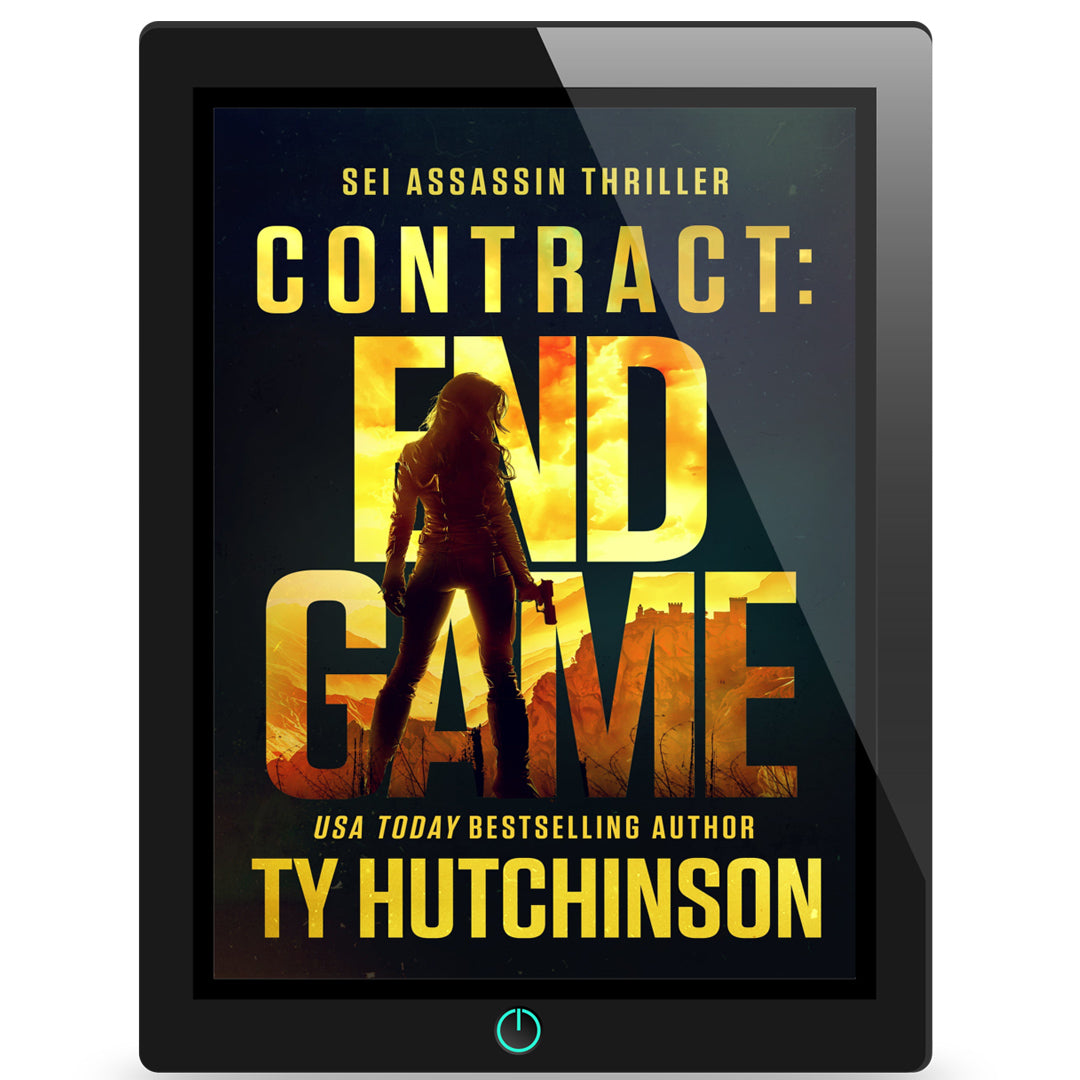 Contract Endgame by Ty Hutchinson. A female assassin thriller set internationally. Sei Assassin Series.