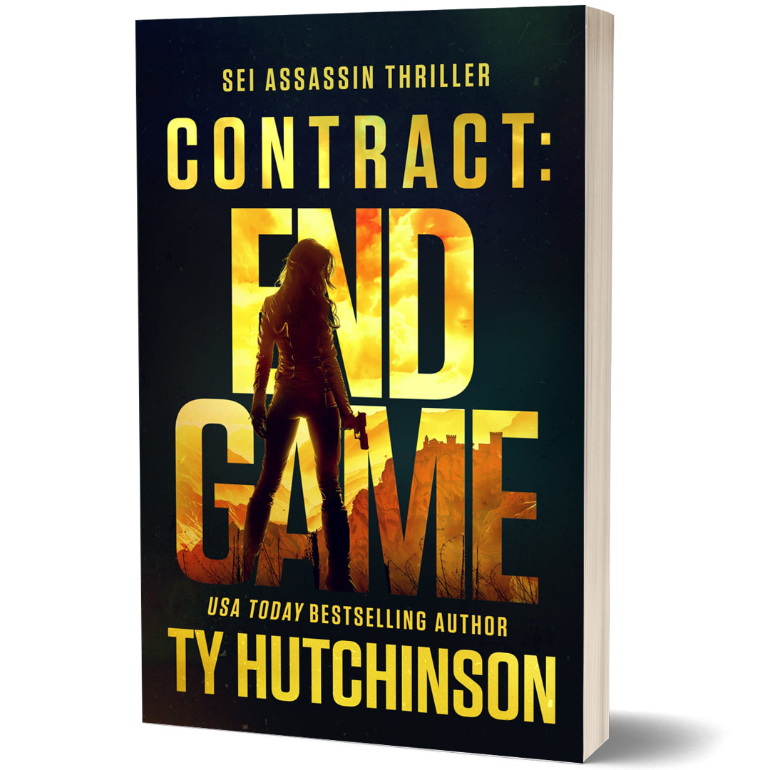 Contract Endgame by Ty Hutchinson. A female assassin thriller set internationally. Sei Assassin Series.