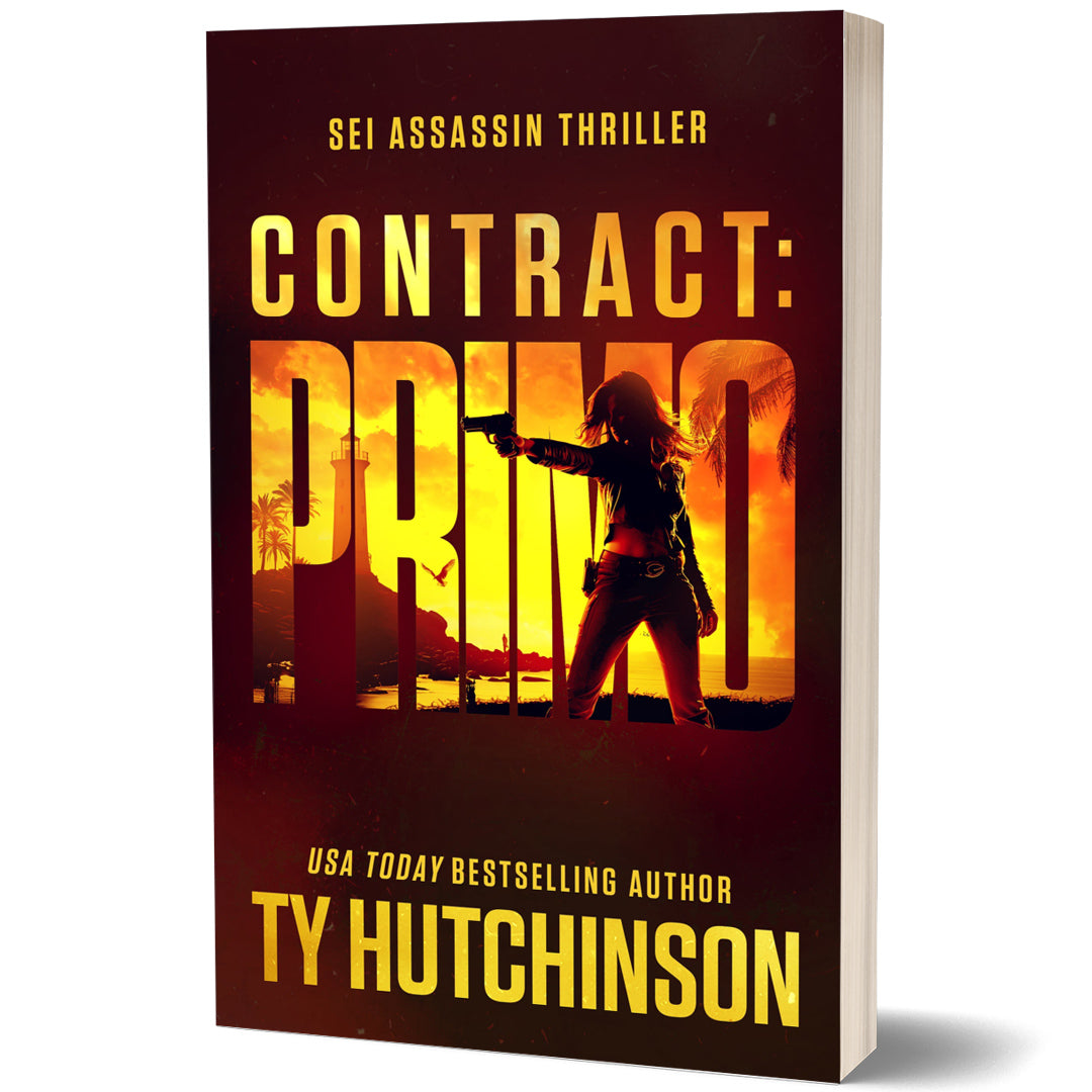 Contract Primo by Ty Hutchinson. A female assassin thriller set internationally. Sei Assassin Series.