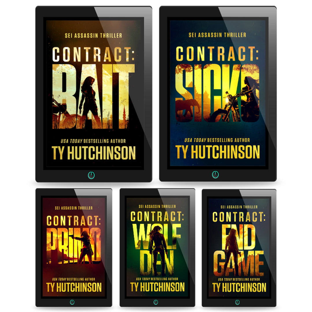 Action thriller series by Ty Hutchinson featuring a badass female assassin. Gritty, fast-paced, and bingeable international thrillers with high-stakes missions and nonstop danger.