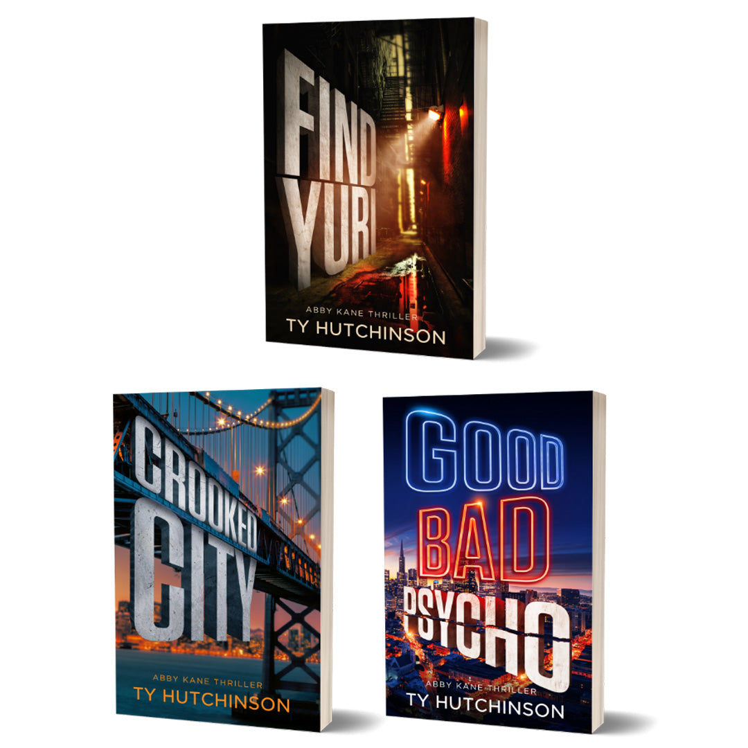 Book bundle cover for The Fury Trilogy by Ty Hutchinson—an FBI thriller series featuring agent Abby Kane. A relentless hunt for a serial killer unfolds across three high-stakes cases, each darker than the last. Gritty, fast-paced, and driven by a fierce female lead.